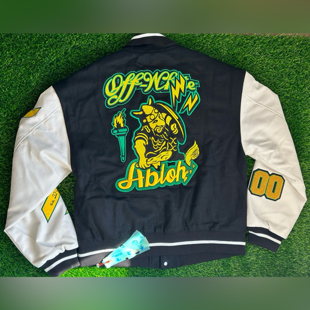 *SOLD* Off White Varsity Jacket